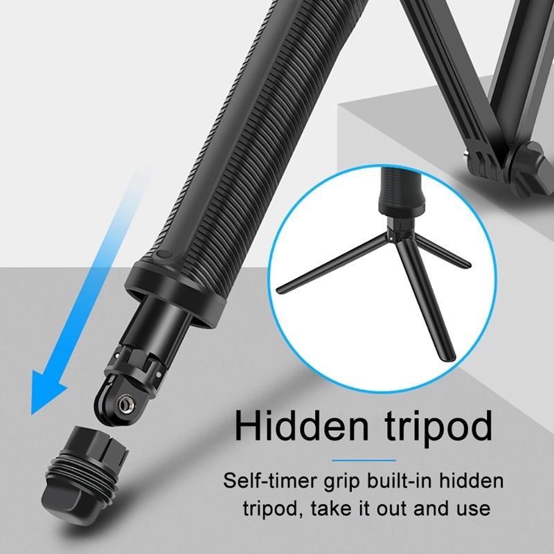 3-in-1 Monopod Tripod Selfie Stick for Gopro Hero12 - Portable and Versatile