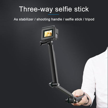 3-in-1 Monopod Tripod Selfie Stick for Gopro Hero12 - Portable and Versatile
