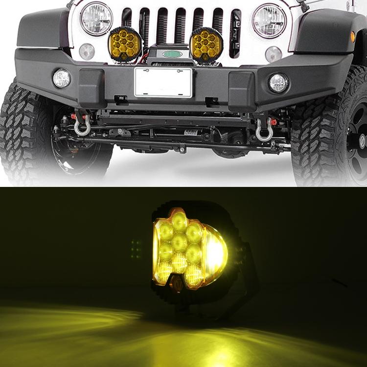 Car Led Light On Three Sides Headlight For Jeep Wrangler 7 Inch Dc12V