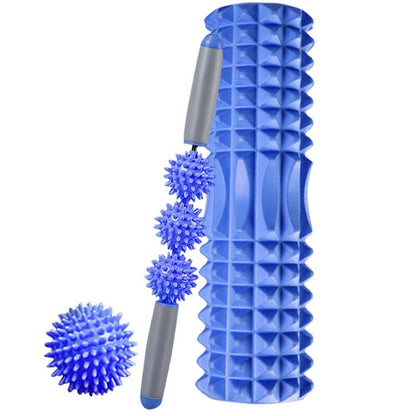 3 - In - 1 Eva Foam Roller Set 45Cm Length Blue Crescent - Factory Direct Shop
