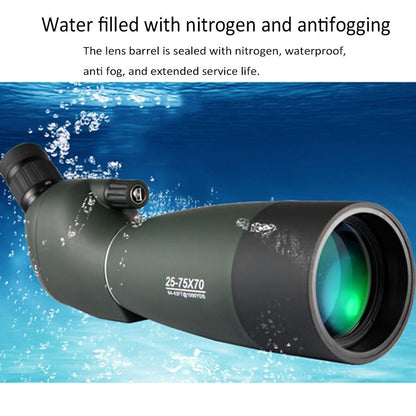High Definition 25-75X70 Zoom Monocular Telescope For Outdoor Use