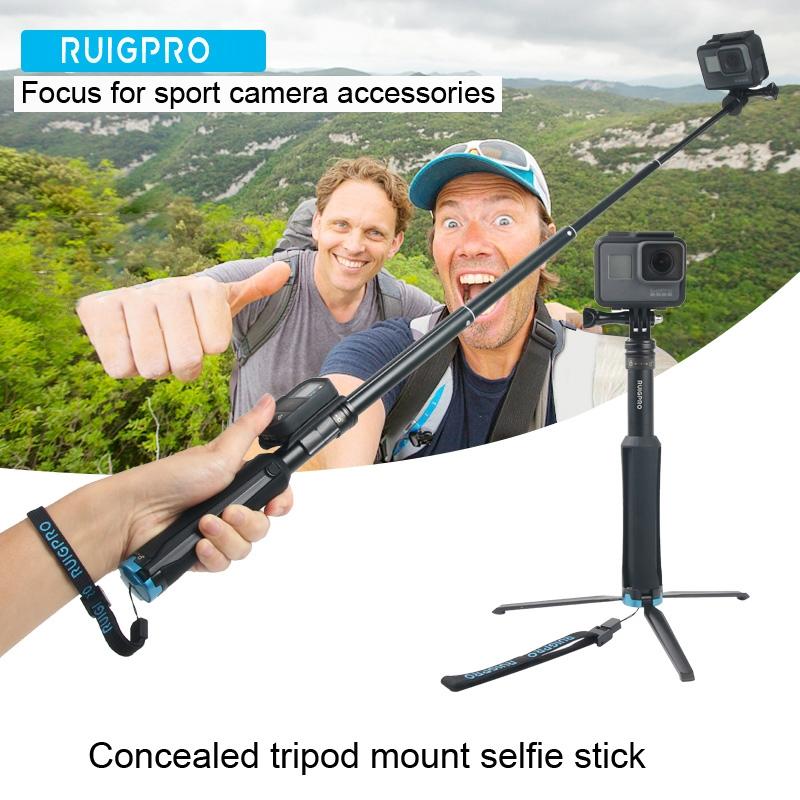 Foldable Tripod Selfie Stick for Action Cameras - 23.5-81cm Length