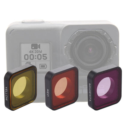 3-in-1 Snap-on Lens Filter for Gopro Hero6 / 5 - Red Yellow Purple