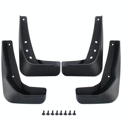 4 Pcs Car Auto Semi-Rigid Pvc Splash Flaps Fender Guard For Audi A3 Sedan 2014