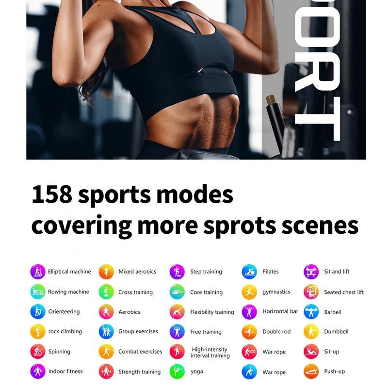 1.35 Inch Smart Watch Bluetooth Calls Health Monitoring 150+ Sports Black - Black Brown Leather