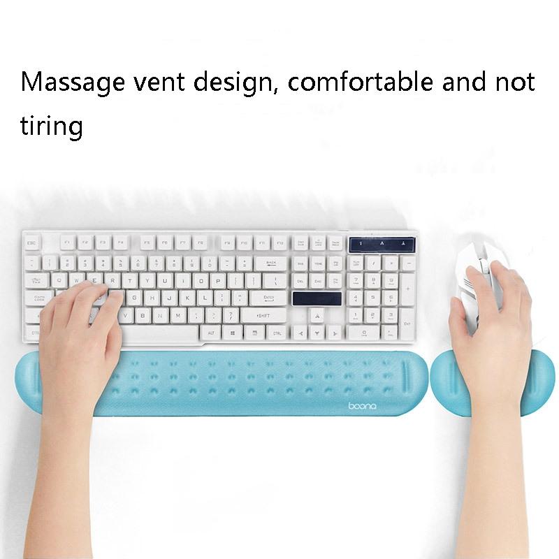 Silicone Memory Wrist Pad For Keyboard And Mouse Medium Size Black