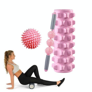 Foam Roller Set 3 - In - 1 Eva - 45cm - Wolf Tooth - Pink - Factory Direct Shop