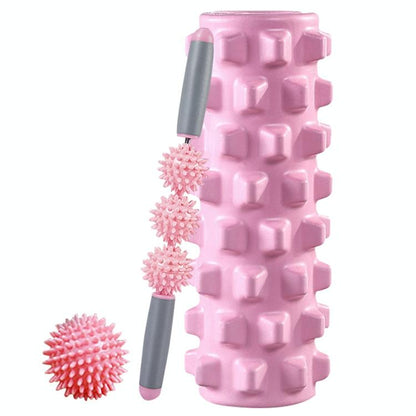 Foam Roller Set 3 - In - 1 Eva - 45cm - Wolf Tooth - Pink - Factory Direct Shop