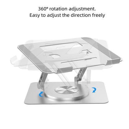 Adjustable Laptop Stand - Portable Aluminum 360 Degree Rotation