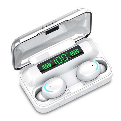 Bluetooth Earphone with Noise Reduction & Led Display - Black - Ip6D1057 Led Light Black