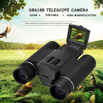 10X25 Zoom Binocular Telescope With Hd Digital Camera And 1.5 Lcd Screen - Black