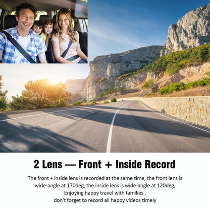 1080p Hd Multi-language Driving Recorder with 3 Lenses