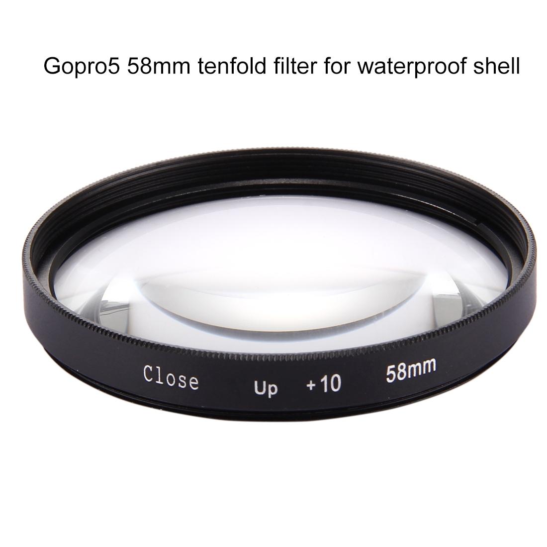 10x Close Up Lens Filter for Gopro Hero7 / 6 / 5 - 58mm Dual Function