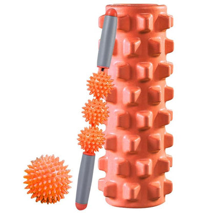 3 - In - 1 Eva Foam Roller Set 45Cm Length Orange Wolf Tooth - Factory Direct Shop
