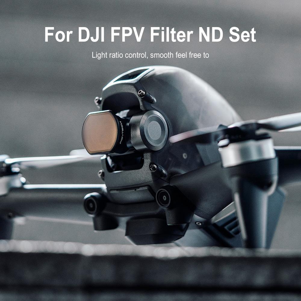 3-piece Drone Lens Filter Set for Dji Fpv - Nd4 Nd8 Nd16