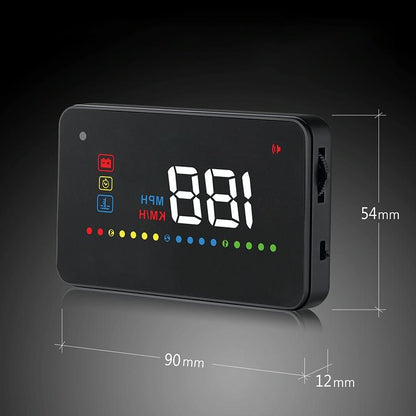 3.5 Inch Vehicle Head Up Display Car Speed Engine Revs Water Temp Voltage