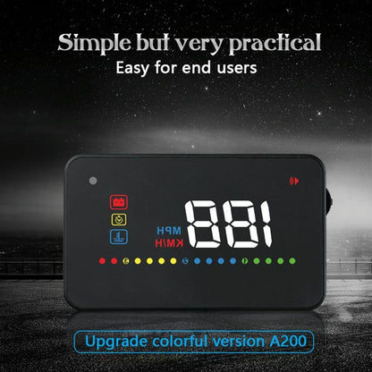 3.5 Inch Vehicle Head Up Display Car Speed Engine Revs Water Temp Voltage