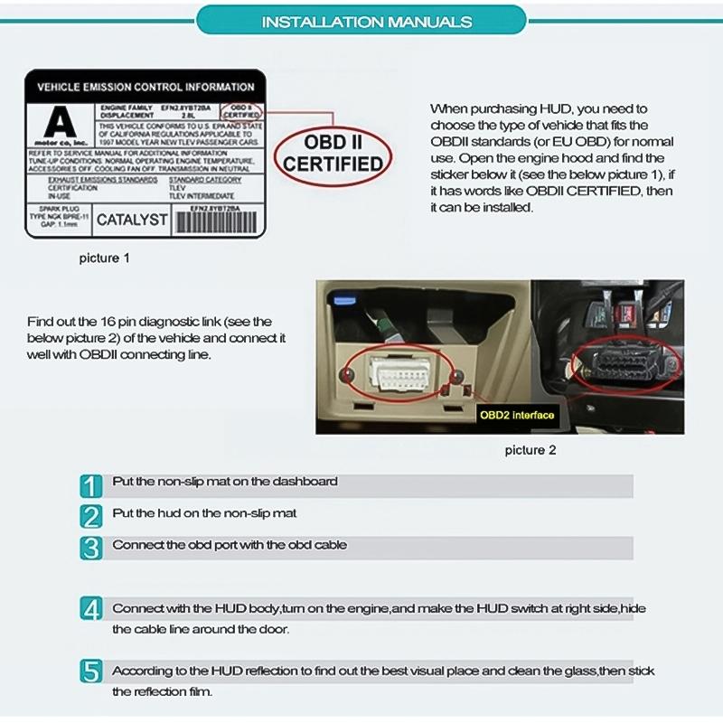 3.5 Inch Vehicle Head Up Display Car Speed Engine Revs Water Temp Voltage