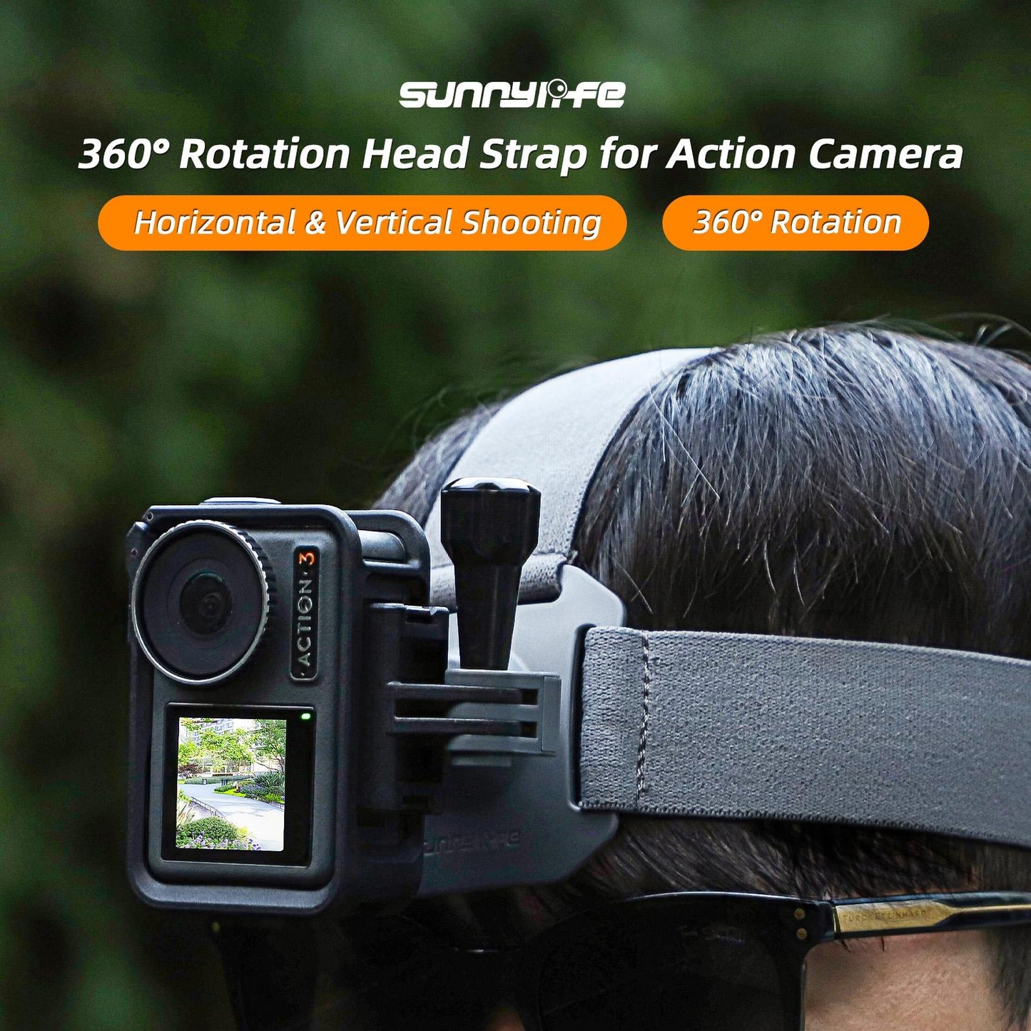 Adjustable 360 Degree Head Strap for Action Cameras - Camouflage