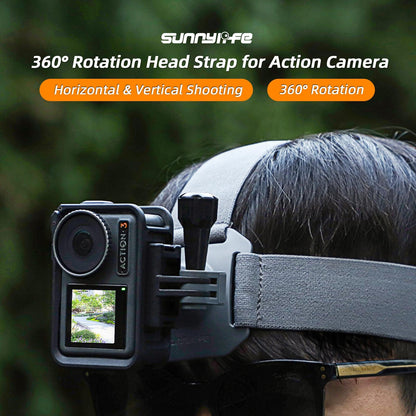 Adjustable 360 Degree Head Strap for Action Cameras - Camouflage