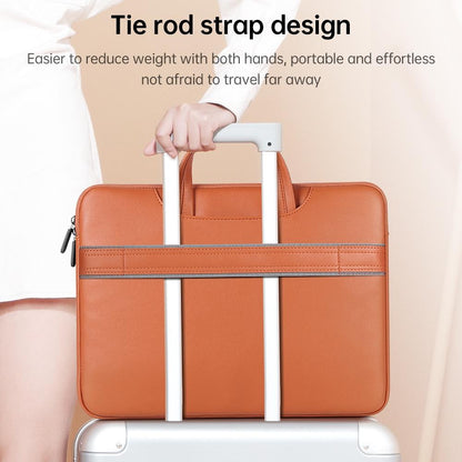 13 / 14 Inch Waterproof Pu Laptop Inner Bag - Brown