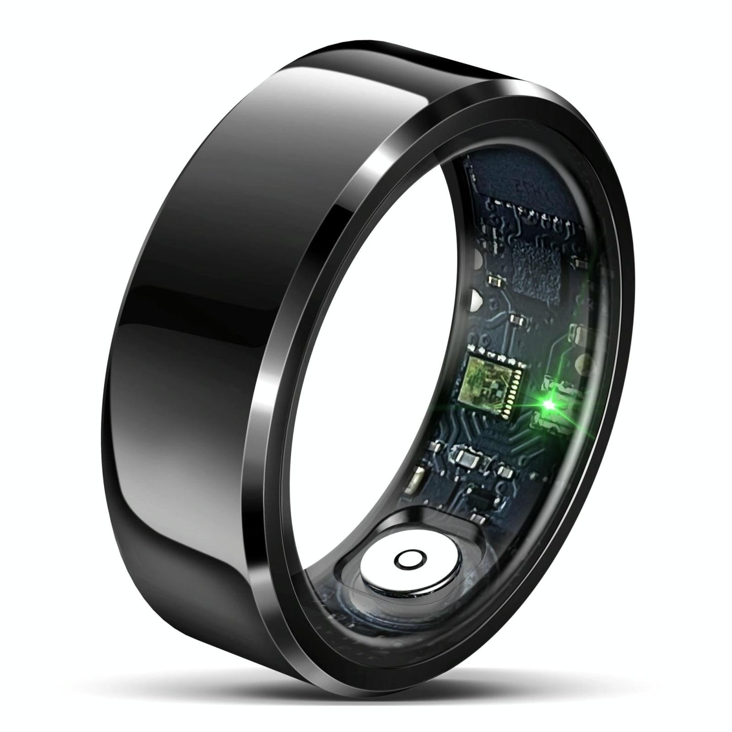 Smart Ring With Heart Rate Blood Oxygen And Sleep Monitoring - Size 11 - Black