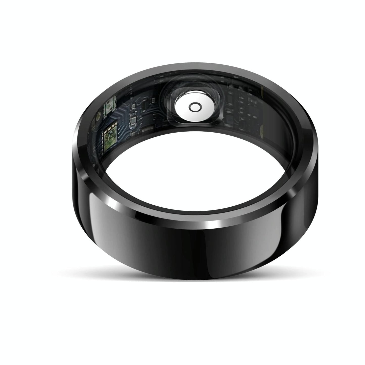 Smart Ring With Heart Rate Blood Oxygen And Sleep Monitoring - Size 11 - Black