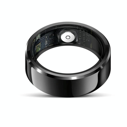 Smart Ring With Heart Rate Blood Oxygen And Sleep Monitoring - Size 11 - Black