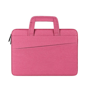 11.6-12.5 Inch Multi-compartment Laptop Sleeve with Waterproof Storage - Rose Pink