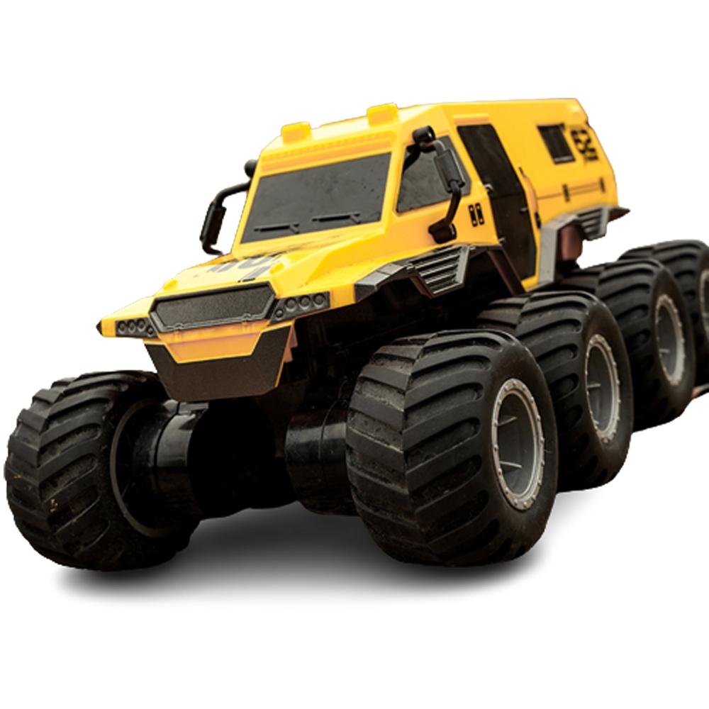 Amphibious Rc Vehicle with Eight Wheels - Black