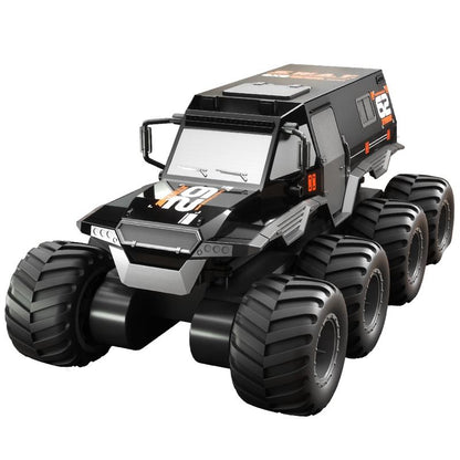 Amphibious Rc Vehicle with Eight Wheels - Black