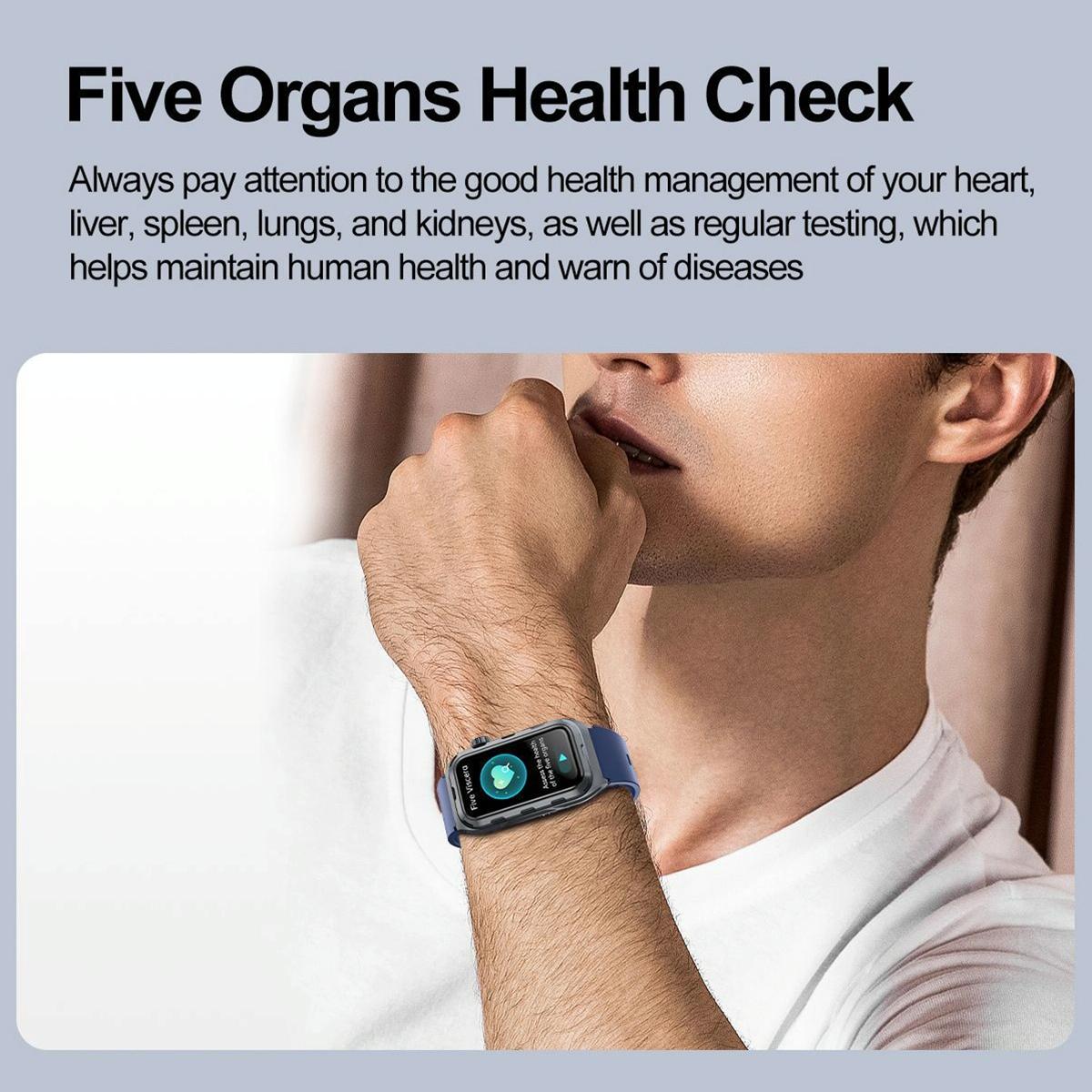 Waterproof Ecg Smart Watch For Health Monitoring - Ip68 - Black