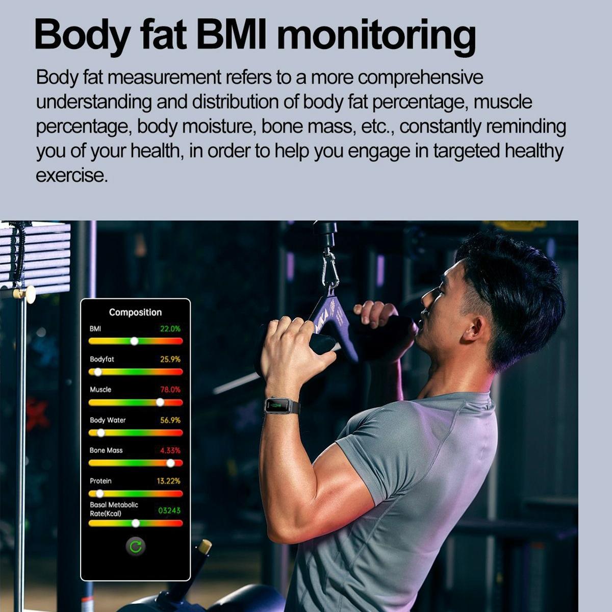 Waterproof Ecg Smart Watch For Health Monitoring - Ip68 - Black