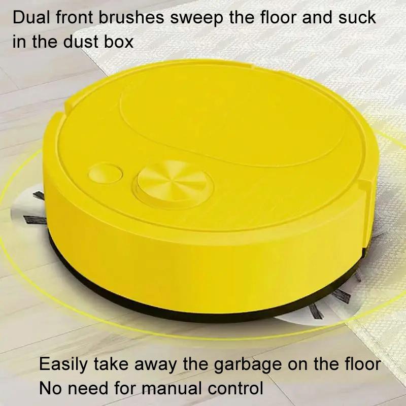 Smart Usb Charging Robot Vacuum for Family Cleaning - Yellow