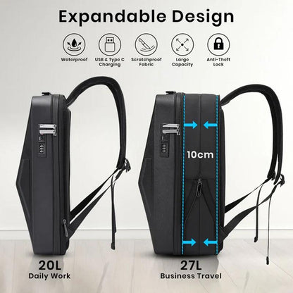 Expandable Business Backpack For Men Black