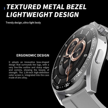 1.39 Inch Ip67 Waterproof Health Monitoring Bluetooth Call Smart Watch With Nfc Payment - Black