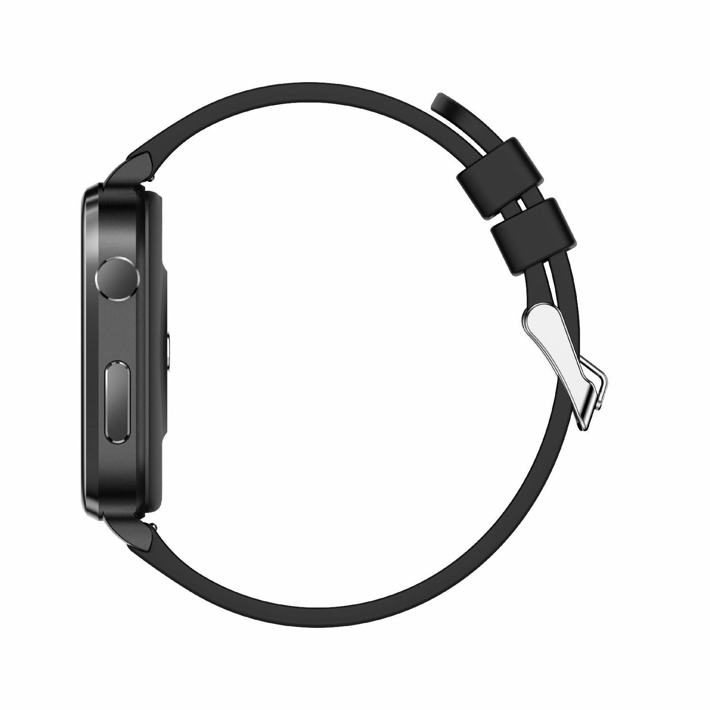 1.7 Inch Hd Square Screen Tpu Strap Smart Watch Supports Body Temperature Monitoring / Blood Oxygen Monitoring - Black