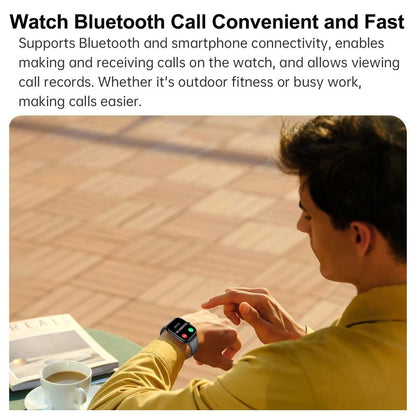 2.01 Inch Ips Hd Screen Smart Watch Supports Bluetooth Call / Health Monitoring Black