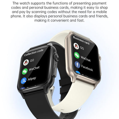 1.96 Inch Ips Screen Smart Watch Supports Bluetooth Calls / Blood Oxygen Monitoring - Black