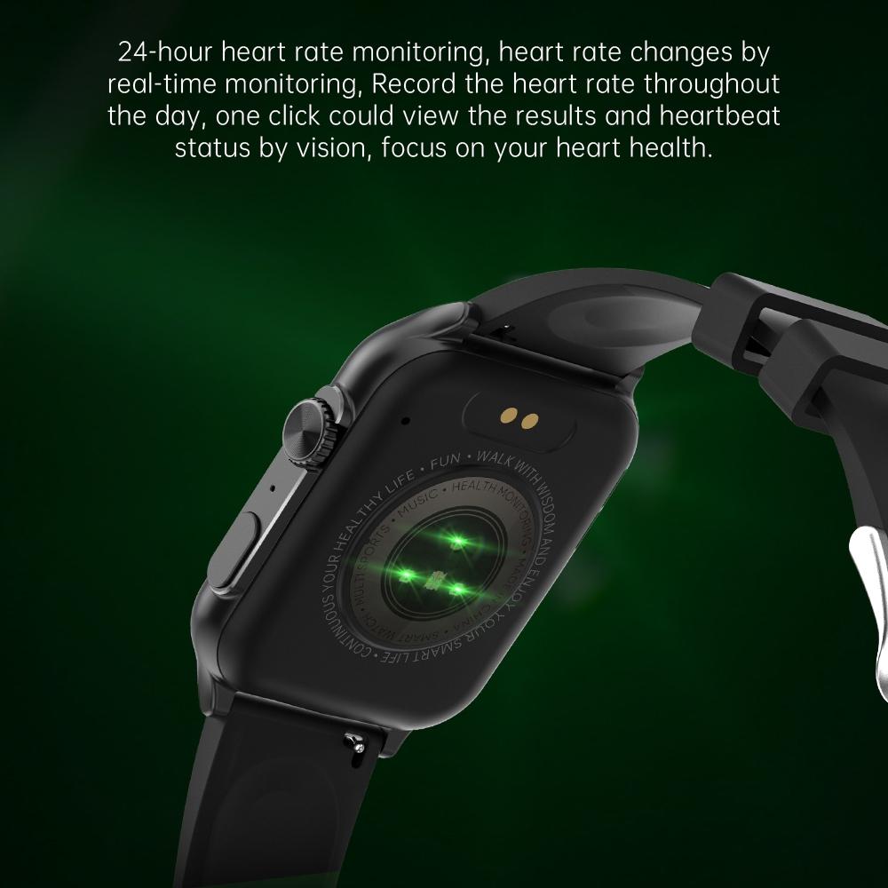 1.96 Inch Ips Screen Smart Watch Supports Bluetooth Calls / Blood Oxygen Monitoring - Black