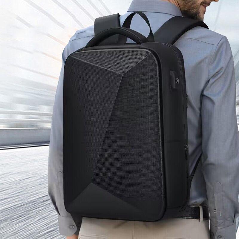 Expandable Usb Laptop Backpack for Business Travel - Black