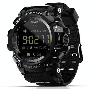 Lcd Screen 50M Waterproof Smart Watch Support Information Reminder / Remote Camera / Walking Motion Monitor Black