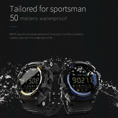 Lcd Screen 50M Waterproof Smart Watch Support Information Reminder / Remote Camera / Walking Motion Monitor Black