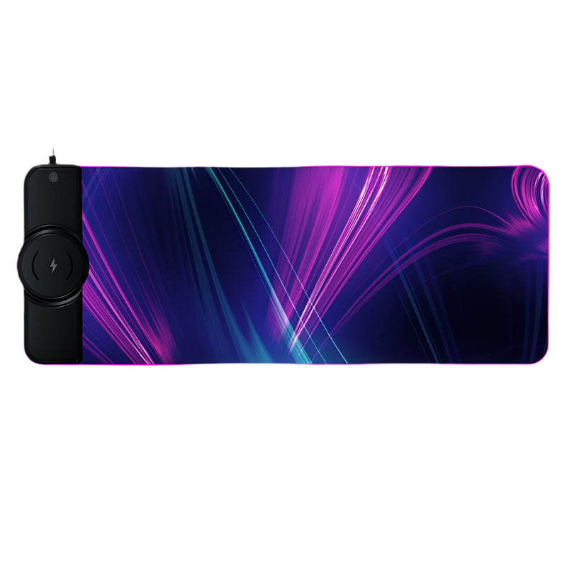 Wireless Charging Rgb Mouse Pad - Black