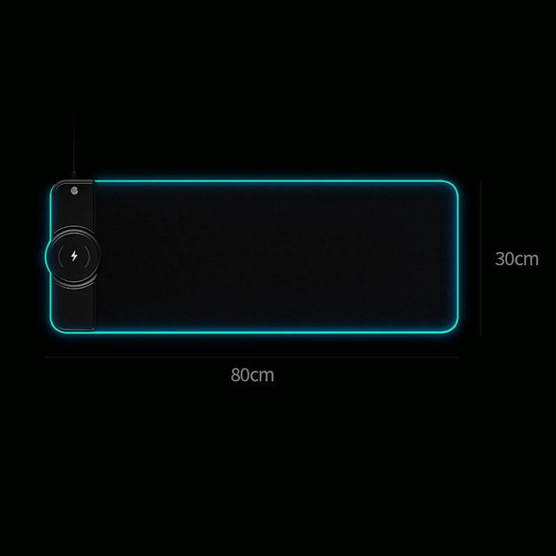 Wireless Charging Rgb Mouse Pad - Black