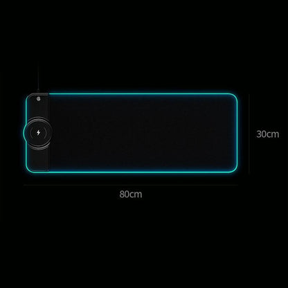 Wireless Charging Rgb Mouse Pad - Black