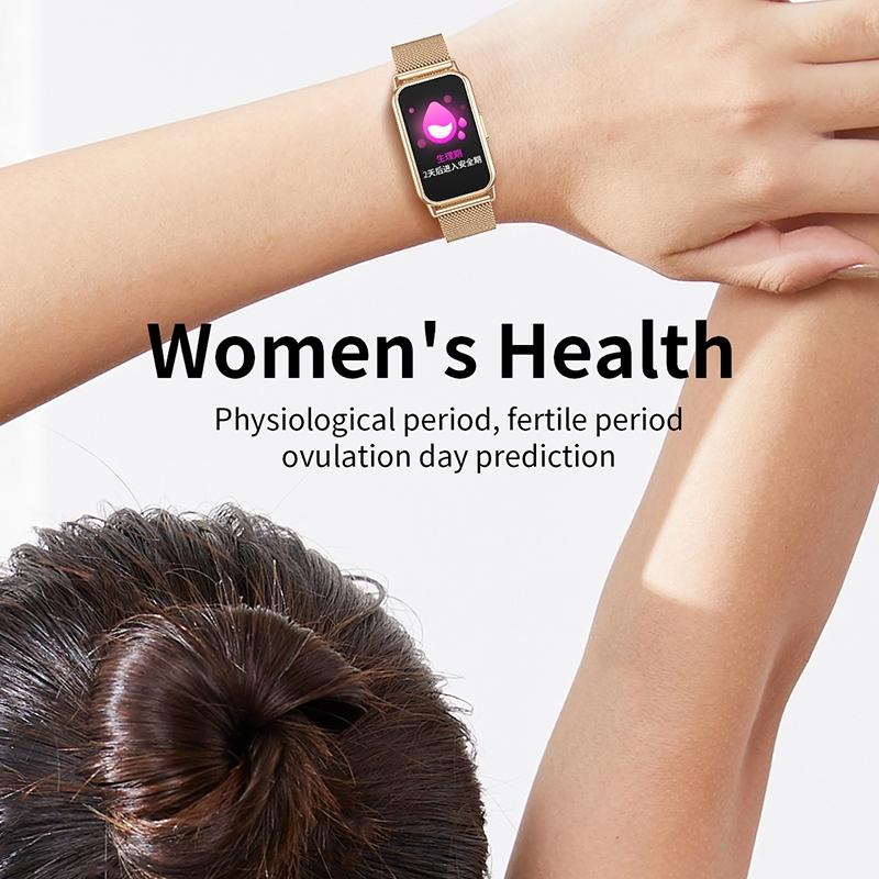 1.47 Inch Waterproof Smart Watch Heart Rate & Blood Pressure Support - Black