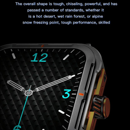 1.9 Inch Tft Square Screen Smart Watch Supports Blood Pressure Monitoring - Black