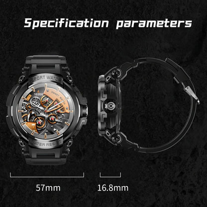 1.5 Inch Colour Screen Bluetooth Smart Watch Health & Sports Monitoring - Black