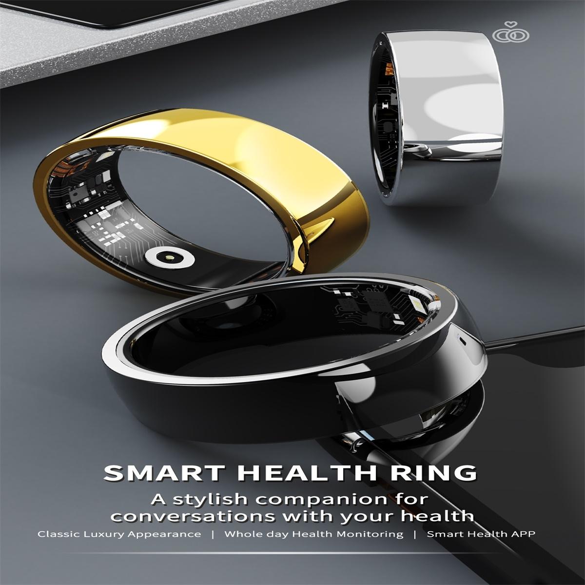 Smart Ring For Health Monitoring And Family Care - Size 18 - Black